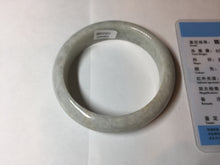 Load image into Gallery viewer, Shopify only. 57.5mm Certified Type A 100% Natural light green white jadeite jade bangle AX123-4483 add on item.