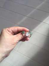 Load image into Gallery viewer, 100% natural type A icy watery green dark green four-prong jadeite jade ring group AA90