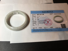 Load image into Gallery viewer, Shopify only. 57.5mm Certified Type A 100% Natural light green white jadeite jade bangle AX123-4483 add on item.