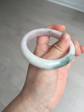 Load image into Gallery viewer, 56.9mm Certified Type A 100% Natural dark green/white/purple Jadeite Jade bangle BL82-4053