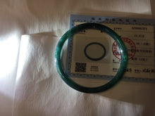 Load image into Gallery viewer, 57mm Type A 100% Natural icy black(冰乌鸡) blue gray Guatemala Slim Round Cut Jadeite Bangle PJ157-1371