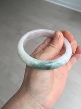 Load image into Gallery viewer, 56.9mm Certified Type A 100% Natural dark green/white/purple Jadeite Jade bangle BL82-4053