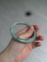 Load image into Gallery viewer, 57.4mm 100% natural Type A icy oily dark green/gray jadeite jade bangle AX59-0336