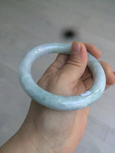 Load image into Gallery viewer, 56.5 mm certificated Type A 100% Natural light green/purple round cut Jadeite Jade bangle S65-4066