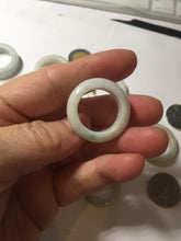 Load image into Gallery viewer, Size 7 3/4-13 100% natural type A light green/purple/white/brown jadeite band ring group PD196