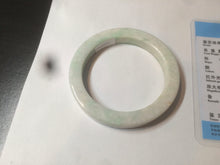 Load image into Gallery viewer, 51.8mm certificated Type A 100% Natural light green/white/beige/yellow Jadeite Jade bangle AX107-4211