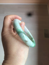 Load image into Gallery viewer, 60.5mm Certified Type A 100% Natural sunny green/white/brown Jadeite Jade bangle A109-5414