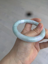 Load image into Gallery viewer, 56.5 mm certificated Type A 100% Natural light green/purple round cut Jadeite Jade bangle S65-4066