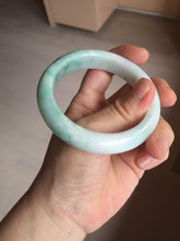 Load image into Gallery viewer, 57.4mm certified 100% natural type A sunny green/purple/yellow jadeite jade bangle BN102-7712