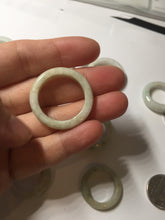 Load image into Gallery viewer, Size 7 3/4-13 100% natural type A light green/purple/white/brown jadeite band ring group PD196