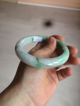 Load image into Gallery viewer, 60.5mm Certified Type A 100% Natural sunny green/white/brown Jadeite Jade bangle A109-5414