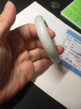 Load image into Gallery viewer, 56.7mm certified 100% natural type A sunny green/white jadeite jade bangle BK71-5217