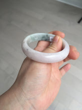 Load image into Gallery viewer, 52.8mm Certified Type A 100% Natural dark green/white/purple Jadeite Jade bangle BL83-4052
