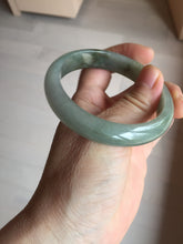 Load image into Gallery viewer, 55.8mm Certified 100% natural Type A oily dark green/gray/black jadeite jade bangle BN32-8086