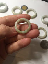 Load image into Gallery viewer, Size 7 3/4-13 100% natural type A light green/purple/white/brown jadeite band ring group PD196
