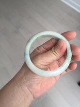 Load image into Gallery viewer, 54.5mm Certified 100% natural Type A sunny green/white jadeite jade bangle BM31-0361