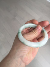 Load image into Gallery viewer, 54.5mm Certified 100% natural Type A sunny green/white jadeite jade bangle BM31-0361