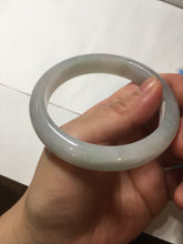 Load image into Gallery viewer, 55.6mm Certified type A 100% Natural light green/purple/white Jadeite bangle BK126-0252