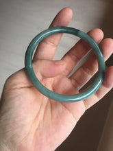 Load image into Gallery viewer, 59.2mm Certified Type A 100% Natural dark green/blue/gray/black slim round cut Guatemala Jadeite bangle GL36-18-3811