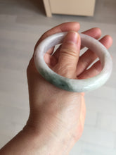 Load image into Gallery viewer, 56.9mm Certified Type A 100% Natural dark green/white/purple Jadeite Jade bangle BL82-4053