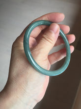 Load image into Gallery viewer, 59.2mm Certified Type A 100% Natural dark green/blue/gray/black slim round cut Guatemala Jadeite bangle GL36-18-3811