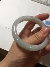 Load image into Gallery viewer, 55.6mm Certified type A 100% Natural light green/purple/white Jadeite bangle BK126-0252