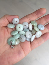 Load image into Gallery viewer, 14mm Type A 100% Natural white light green purple yellow Jadeite Jade abacus bead pendant group BP91 Add-on item