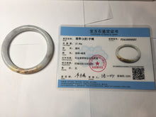 Load image into Gallery viewer, 54mm certified 100% natural Type A light yellow/white/purple/black(Wuji) round cut jadeite jade bangle BS9-9567