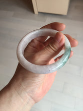 Load image into Gallery viewer, 56.9mm Certified Type A 100% Natural dark green/white/purple Jadeite Jade bangle BL82-4053