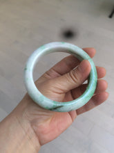Load image into Gallery viewer, 60.5mm Certified Type A 100% Natural sunny green/white/brown Jadeite Jade bangle A109-5414