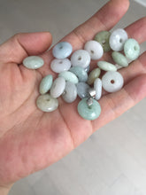 Load image into Gallery viewer, 14mm Type A 100% Natural white light green purple yellow Jadeite Jade abacus bead pendant group BP91 Add-on item