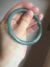 Load image into Gallery viewer, 59.2mm Certified Type A 100% Natural dark green/blue/gray/black slim round cut Guatemala Jadeite bangle GL36-18-3811