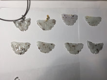 Load image into Gallery viewer, 100% Natural type A white brown Jadeite Jade Withered Leaf Butterfly(枯叶蝶) pendant PB215