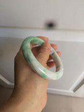 Load image into Gallery viewer, 60.5mm Certified Type A 100% Natural sunny green/white/brown Jadeite Jade bangle A109-5414
