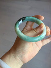 Load image into Gallery viewer, 57.6mm certified type A 100% Natural apple green/dark green jadeite jade bangle AX128-5220