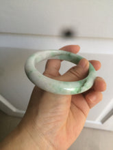 Load image into Gallery viewer, 60.5mm Certified Type A 100% Natural sunny green/white/brown Jadeite Jade bangle A109-5414