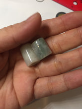 Load image into Gallery viewer, 14.5-16.7mm Type A 100% Natural white light green Jadeite Jade LuluTong (Every road is smooth) bead pendant group BP93 Add-on item