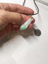 Load image into Gallery viewer, Type A 100% Natural sunny green white(白底青) Three Peas in a Pod(连中三元) Four Seasons Fortune Beans(四季发财豆) jadeite PD4