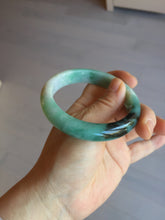 Load image into Gallery viewer, 57.6mm certified type A 100% Natural apple green/dark green jadeite jade bangle AX128-5220