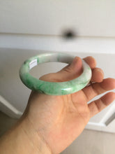 Load image into Gallery viewer, 60.5mm Certified Type A 100% Natural sunny green/white/brown Jadeite Jade bangle A109-5414