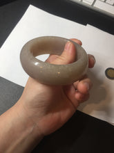 Load image into Gallery viewer, 53mm 100% natural light purple/pale pink/beige with flying snow chubby Quartzite (Shetaicui jade) bangle SY77