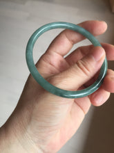 Load image into Gallery viewer, 58.8mm Certified Type A 100% Natural dark green/blue/gray/black slim round cut Guatemala Jadeite bangle GL36-16-3806
