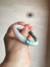 Load image into Gallery viewer, 58.8mm certified 100% Natural green/white with green floating flowers Jadeite Jade bangle AZ37-4365