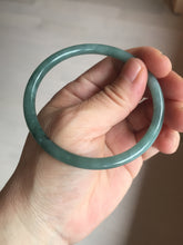 Load image into Gallery viewer, 58.8mm Certified Type A 100% Natural dark green/blue/gray/black slim round cut Guatemala Jadeite bangle GL36-16-3806