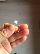 Load image into Gallery viewer, 100% Natural light purple white cabochon jadeite ring (adjustable size) PH39