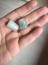 Load image into Gallery viewer, 14.5-16.7mm Type A 100% Natural white light green Jadeite Jade LuluTong (Every road is smooth) bead pendant group BP93 Add-on item