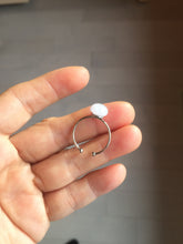 Load image into Gallery viewer, 100% Natural light purple white cabochon jadeite ring (adjustable size) PH39