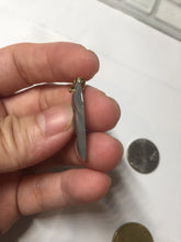 Load image into Gallery viewer, 100% natural type A icy watery light green blue gray Guatemala jadeite leaf pendant PD6