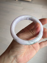 Load image into Gallery viewer, 53.5mm 100% natural certified light green purple pink jadeite jade bangle BN34-4503