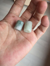 Load image into Gallery viewer, 14.5-16.7mm Type A 100% Natural white light green Jadeite Jade LuluTong (Every road is smooth) bead pendant group BP93 Add-on item